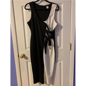 Venus Black and White Dress
